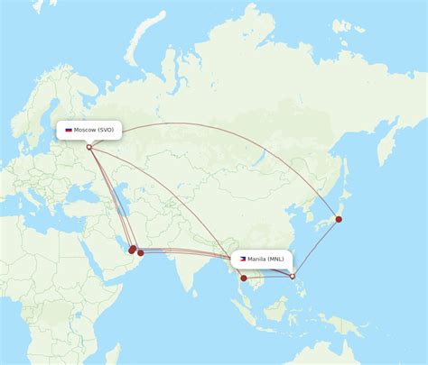 Flights from Manila (MNL) to Moscow (DME) .